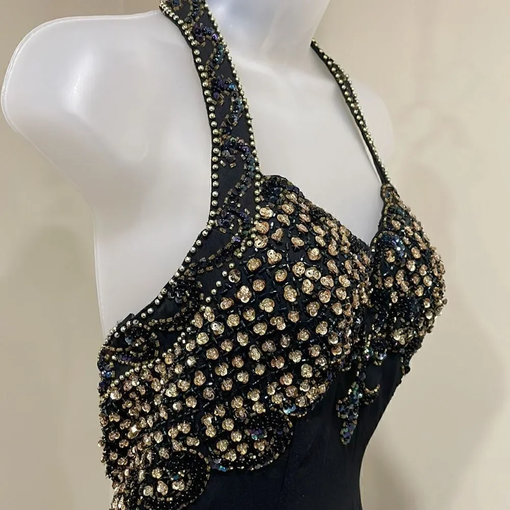 NWOT Alyce Designs Vintage Sequin Prom Party Beaded Dress. Size 8 M medium - Picture 5 of 14